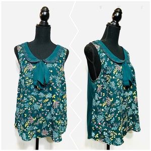 LC Lauren Conrad peter pan collar bow accent top